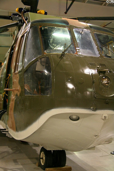 Nose of Sikorsky CH-3E Jolly Green Giant helicopter (1966) at Hill Aerospace Museum. UT.