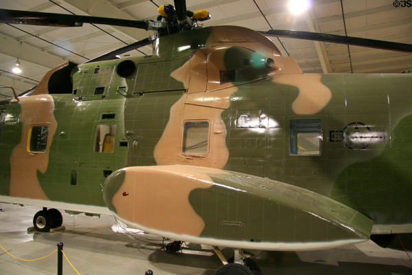 Rotor & short wing of Sikorsky CH-3E Jolly Green Giant helicopter (1966) at Hill Aerospace Museum. UT.