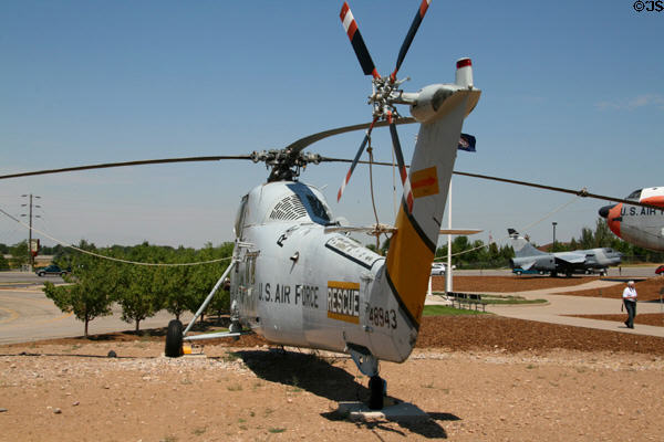 Tail rotor view of Sikorsky HH-34J Choctaw (1960s) at Hill Aerospace Museum. UT.