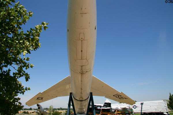 Underside of Northrop XSM-62A Snark Missile (1952) at Hill Aerospace Museum. UT.