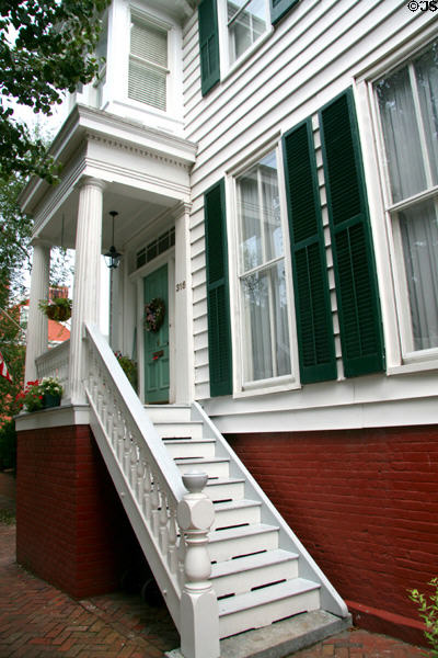 Elizabeth Row (316 North St.) (c1845) English Basement house was Gaskins Silversmith Shop. Portsmouth, VA.