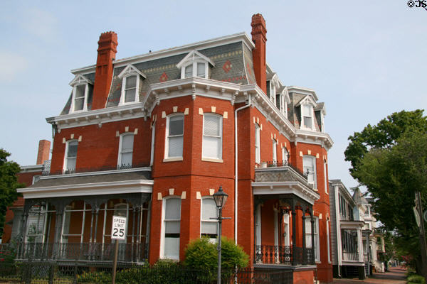 Victorian red-brick house (1874) (420 Court at London St.). Portsmouth, VA.
