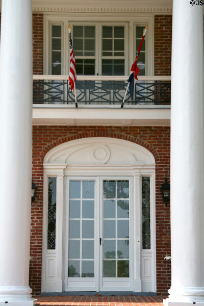 Front door of Missouri House for 1907 Jamestown Exposition now used by Naval Station Norfolk. Norfolk, VA.