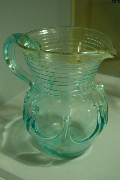 Blown glass pitcher (c1830-50) probably New York or New Jersey at Chrysler Museum of Art. Norfolk, VA.