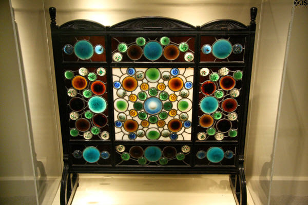 American stained glass fire screen (c1883) by John La Farge at Chrysler Museum of Art. Norfolk, VA.