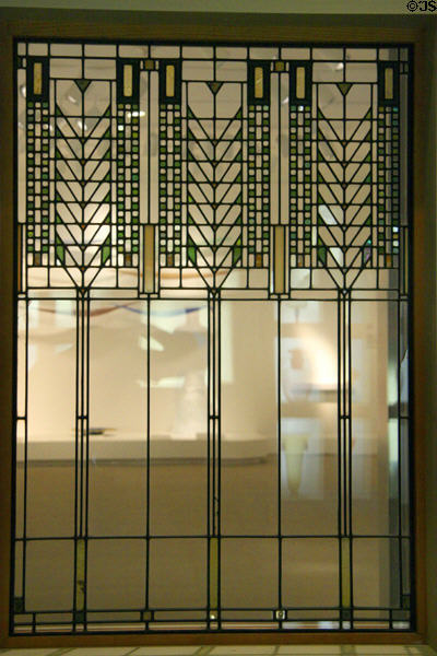 Window from Darwin D. Martin House (c1903-9) by Frank Lloyd Wright & Linden Glass Co. at Chrysler Museum of Art. Norfolk, VA.