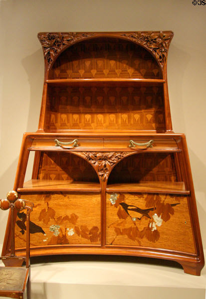 Art Nouveau console desserte cabinet (c1900) by Louis Majorelle at Chrysler Museum of Art. Norfolk, VA.