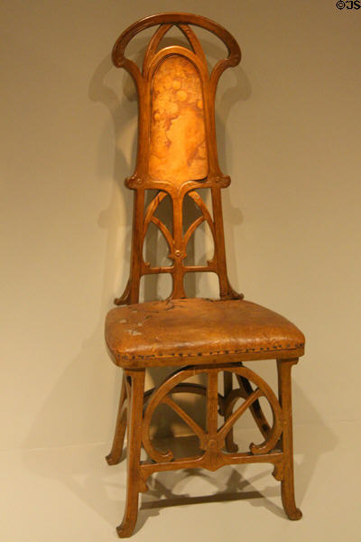 Art Nouveau side chair (1901) by Louis Hestaux at Chrysler Museum of Art. Norfolk, VA.