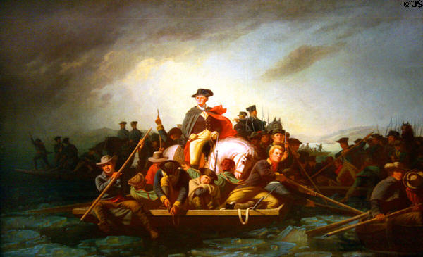 Washington Crossing the Delaware (1856-71) by George Caleb Bingham at Chrysler Museum of Art. Norfolk, VA.