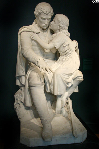 Battle Story (The Returned Soldier) Civil War marble sculpture (c1863-66) by Larkin Goldsmith Mead at Chrysler Museum of Art. Norfolk, VA.