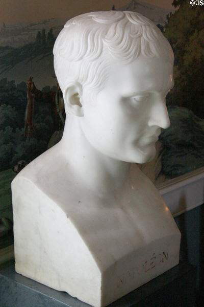 Bust of Napoleon by Chaudet given by Napoleon to Monroe in drawing room of Ash Lawn. Charlotttesville, VA.