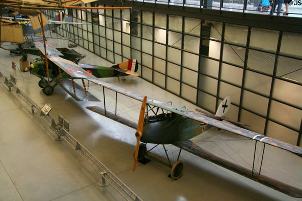 SPAD XVI (1918) & Halberstadt CL.IV (1918) biplanes at National Air & Space Museum. Chantilly, VA.
