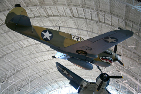 Curtiss P-40E Kittyhawk (1939) at National Air & Space Museum. Chantilly, VA.