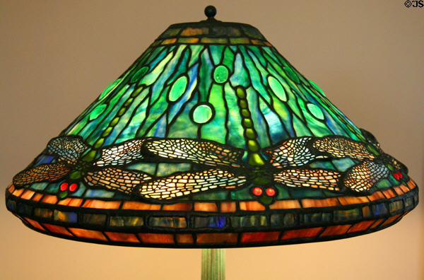 Dragonfly Tiffany lamp at Morven Park. Leesburg, VA.
