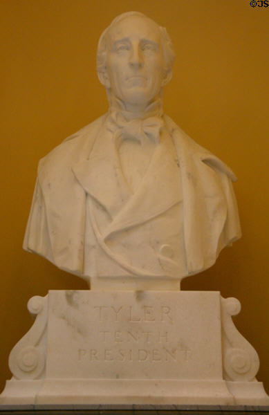 John Tyler bust in Virginia State Capitol. Richmond, VA.