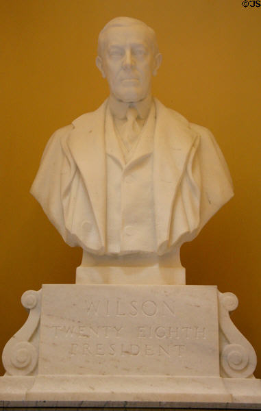 Woodrow Wilson bust in Virginia State Capitol. Richmond, VA.