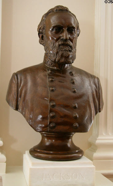 General Thomas Jonathan "Stonewall" Jackson bust by Bryant Baker in Virginia State Capitol. Richmond, VA.