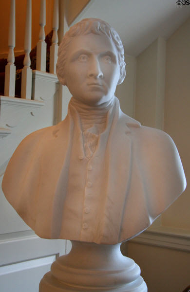 Explorer Meriwether Lewis bust by John A. Lanzalotti in Virginia State Capitol. Richmond, VA.