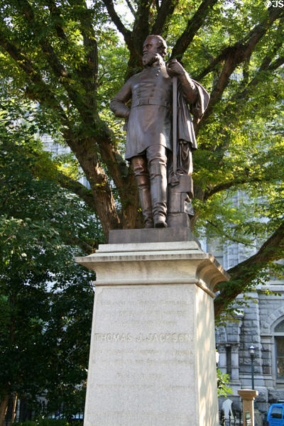 Thomas Jonathan "Stonewall" Jackson statue (1875) by John H. Foley at Virginia State Capitol grounds. Richmond, VA.