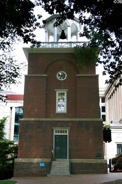 Bell Tower (1824) at Virginia State Capitol now Virginia Travel Information Center. Richmond, VA.