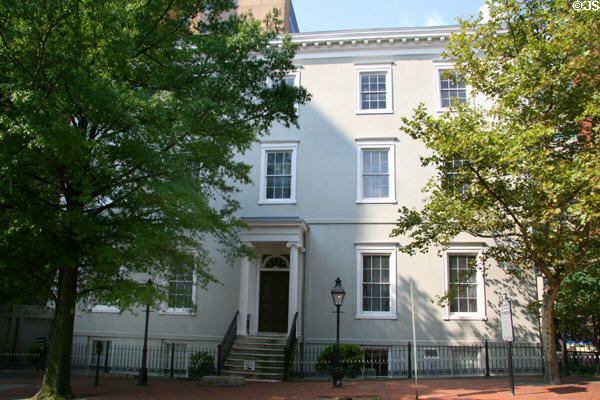 White House of the Confederacy (1818) (1201 E. Clay St.) built for Dr. John Brockenbrough. Richmond, VA. Architect: Robert Mills. On National Register.