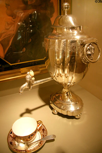 Coffee urn (c1800) by Christian Wiltberger of Philadelphia at Museum of Virginia History. Richmond, VA.