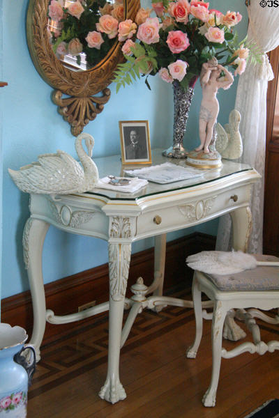 Swan dressing table in master bedroom of Maymont Mansion. Richmond, VA.