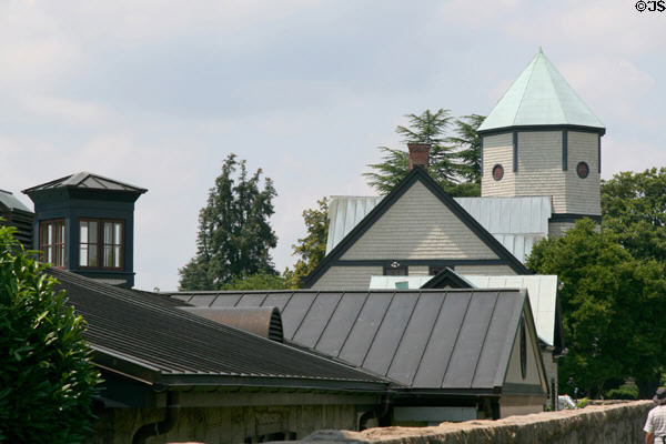 Roofs of service buildings at Maymont. Richmond, VA.