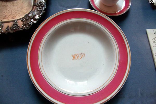 Minton china from England imported to the Confederacy by blockade runners at Siege Museum. Petersburg, VA.