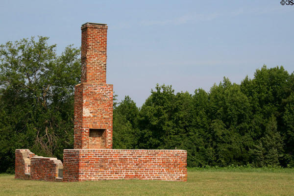 Farmhouse ruins at Petersburg National Battlefield. Petersburg, VA.