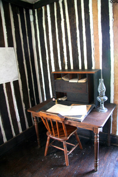 Grant's desk in his HQ cabin at Hopewell. Hopewell, VA.