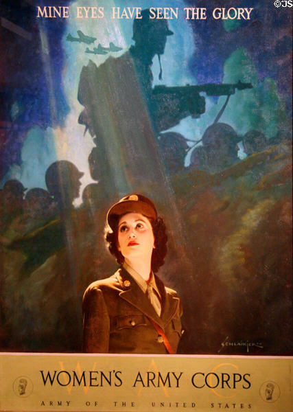 WAC poster at U.S. Army Women's Museum. Petersburg, VA.