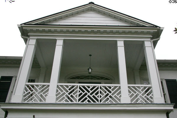 Upper porch of Magnolia Grange (1822). Chesterfield, VA.