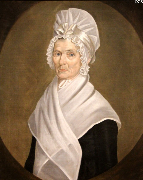 Lydia Sawyer Brigham portrait (c1802) by William Jennys at Bennington Museum. Bennington, VT.