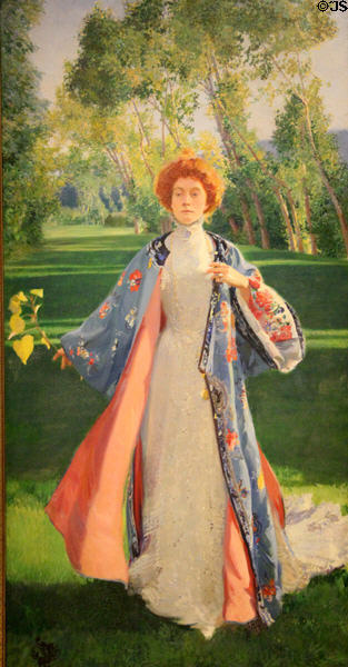 May Palmer portrait (1901-2) by Frederick MacMonnies at Bennington Museum. Bennington, VT.