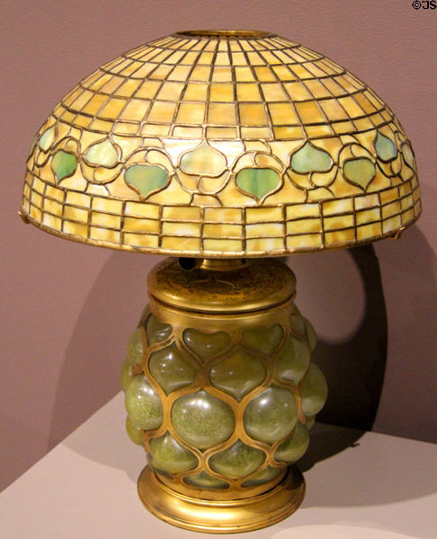 Acorn table lamp (c1895) by Louis Comfort Tiffany at Bennington Museum. Bennington, VT.