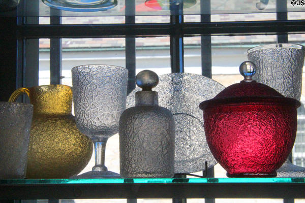 Mottled glass at Bennington Museum. Bennington, VT.