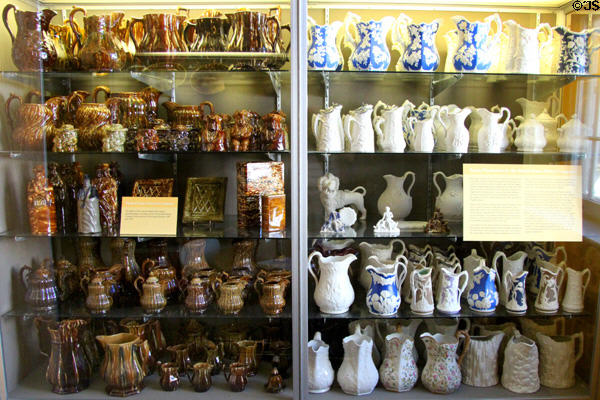 Bennington Pottery study gallery at Bennington Museum. Bennington, VT.