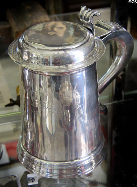 Silver tankard (c1770) from MA at Bennington Museum. Bennington, VT.