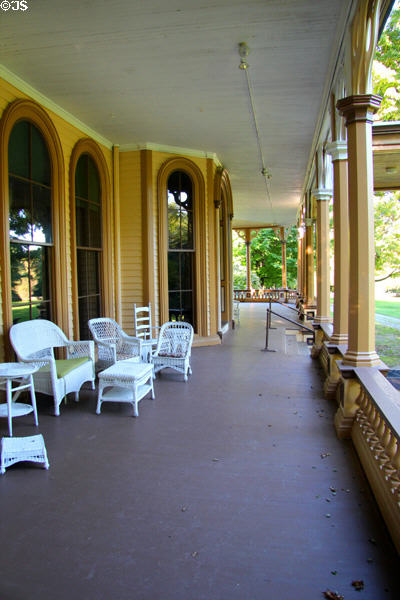 Verandah of Park-McCullough Historic Estate. North Bennington, VT.