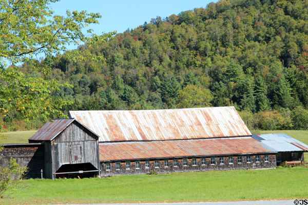 Cow barn at President Calvin Coolidge State Historic Park. Plymouth Notch, VT.