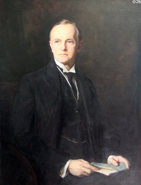 President Calvin Coolidge portrait (1926) by Philip de Laszlo at President Calvin Coolidge State Historic Park. Plymouth Notch, VT.