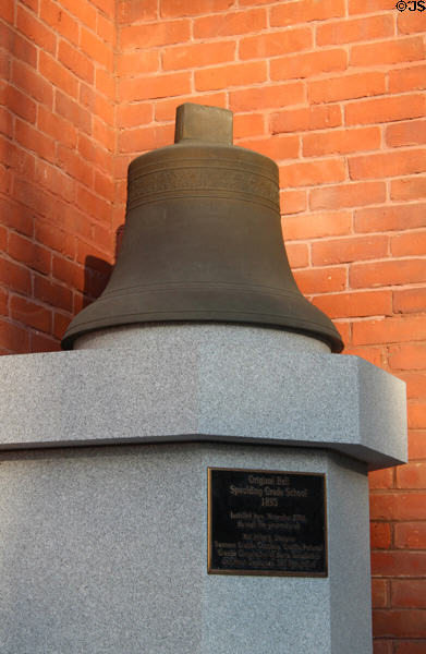 Original bell (1893) of Spaulding Graded School now Vermont History Center. Barre, VT.
