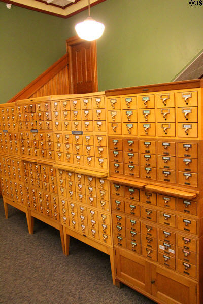 Card catalog at Vermont History Center. Barre, VT.