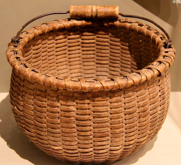 Black ash basket (c1885) at Vermont History Center. Barre, VT.