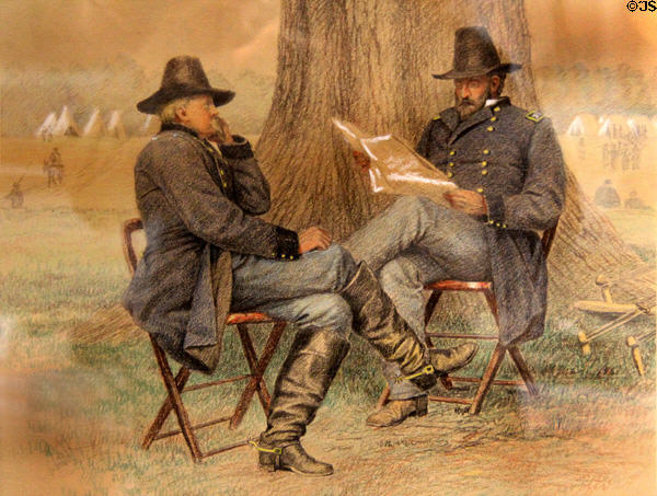 Officers in Camp (1871) by Julian Scott at Vermont History Center. Barre, VT.