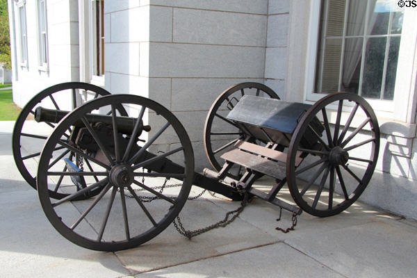 Cannon & gun carriage at Vermont State House. Montpelier, VT.