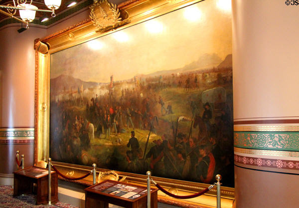 First Vermont Brigade at Battle of Cedar Creek painting in reception room at Vermont State House. Montpelier, VT.