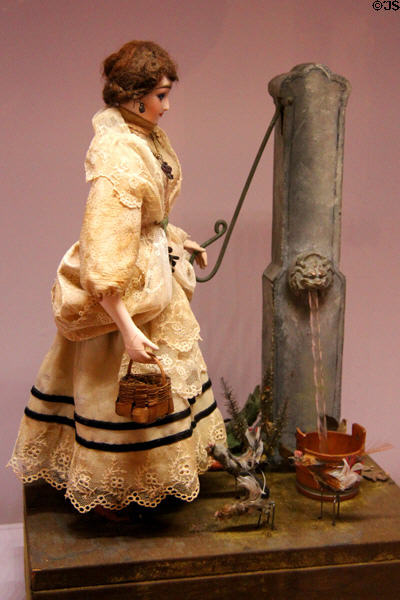 Automaton in form of woman pumping water (c1875) from France at Shelburne Museum. Shelburne, VT.