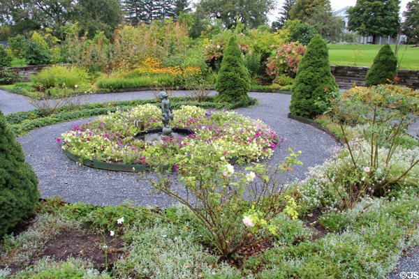 Bostwick Memorial Garden with 88 flower varieties at Shelburne Museum. Shelburne, VT.